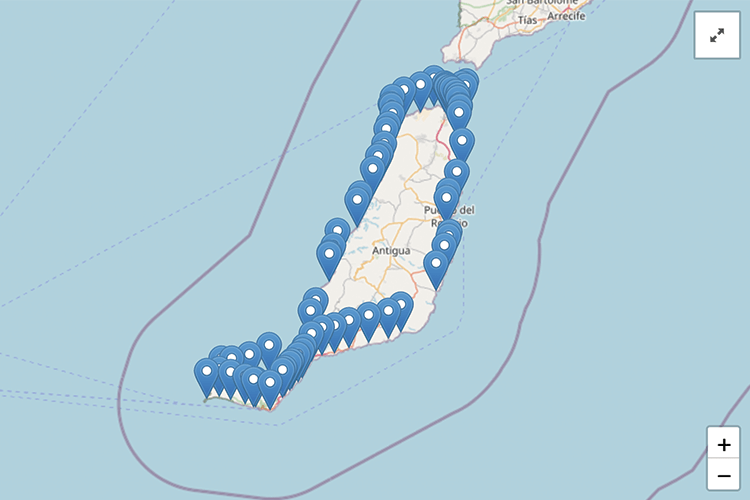 mappa della spiaggia